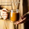 Doppelwandige Borosilikatglas-Tasse mit Henkel für den Heimgebrauch