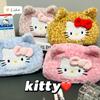 Hello Kitty Pencil Case Large Capacity Plush Pen Holder Hello Kitty Storage Bag Makeup Bag Cosmetics Pouch Desk Organizer Bag