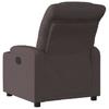 Relaxation Armchair Dark Brown Fabric