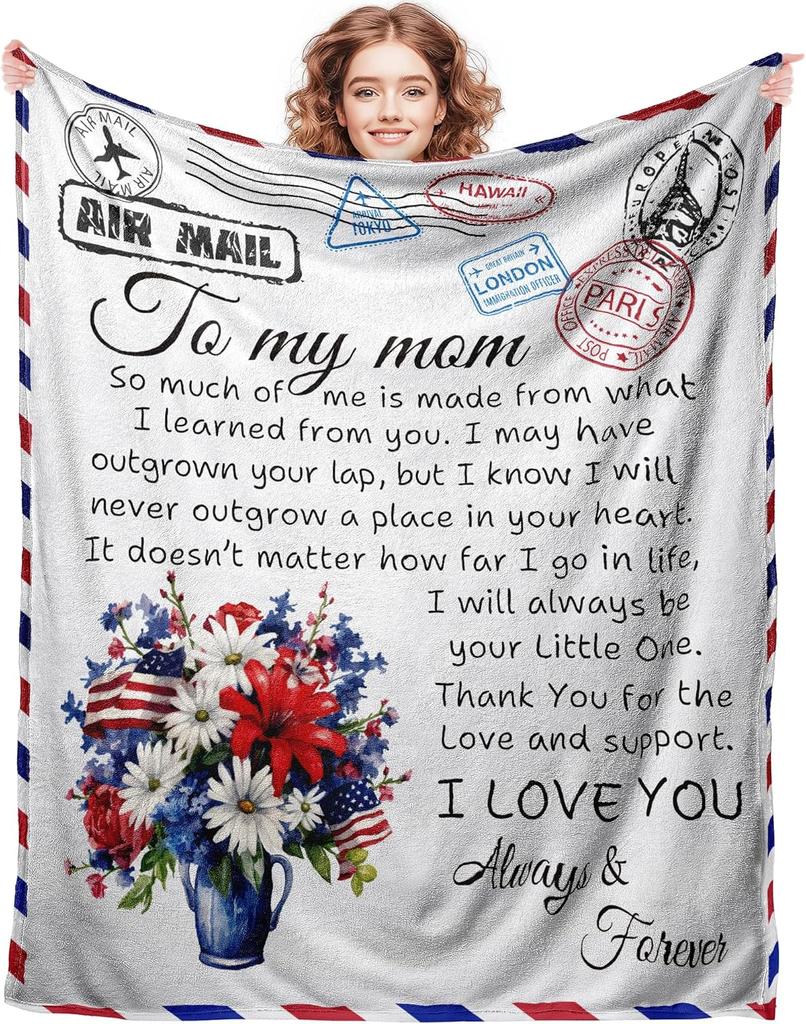 Soft Flannel Throw Blanket for Mom  Perfect Gift for Mothers Day Birthday Christmas   x