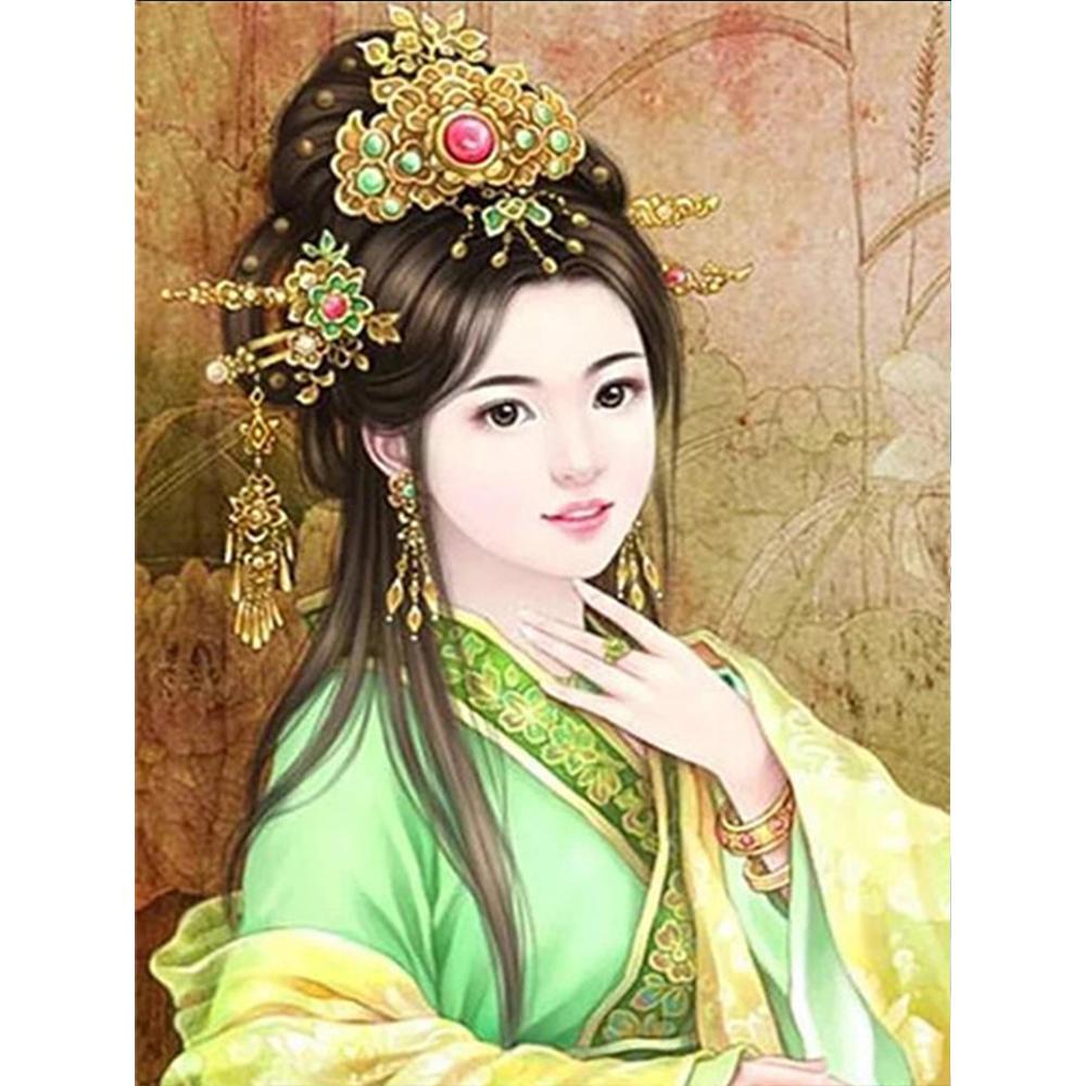 5D DIY sada na malování diamantů Starověká krása Diamantové vyšívání kamínky Dekorace pro domácnost