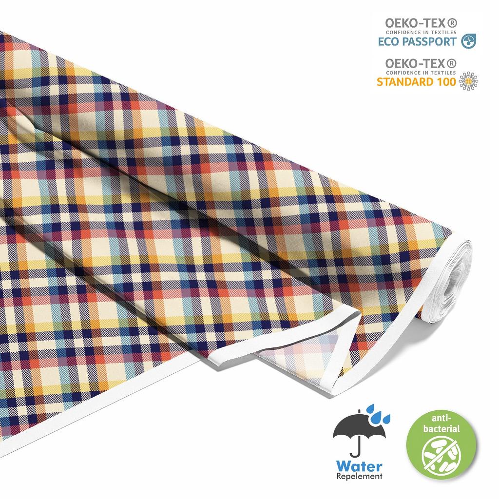 Outdoor Dekostoffe Oxford - Motiv Kariert 49