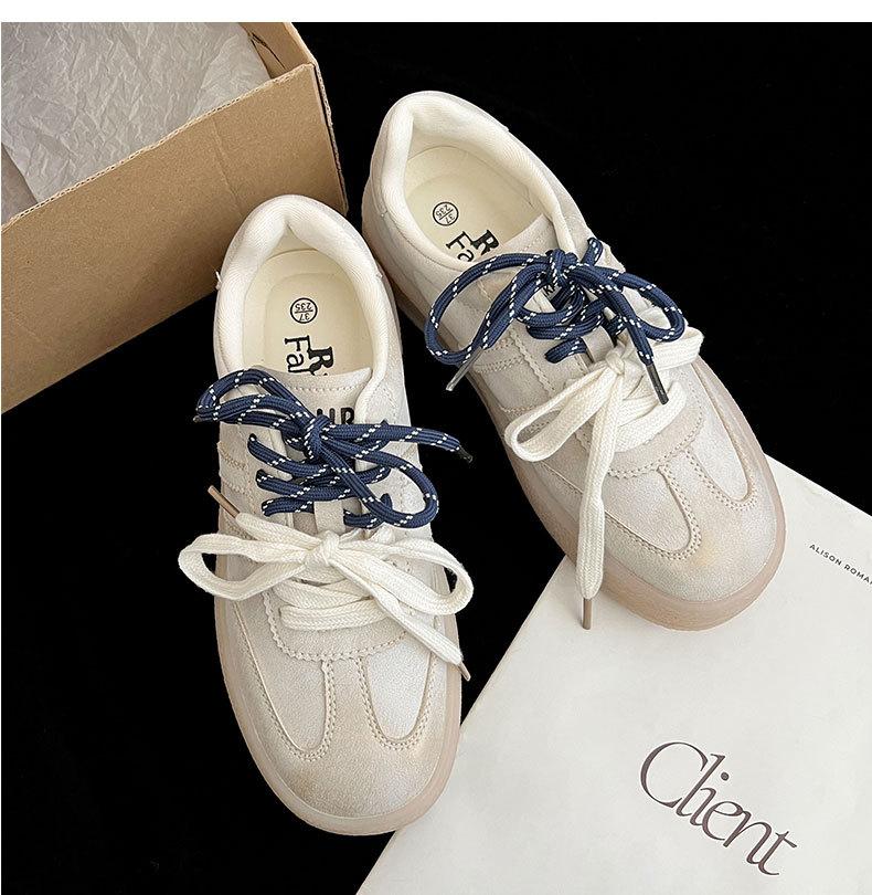 

Модные универсальные ретро-кроссовки на платформе с высокой посадкой, немецкие женские кроссовки 2025 года, новые весенне-осенние, легкие, с круглым носком, повседневные, Forrest Gump boar 35