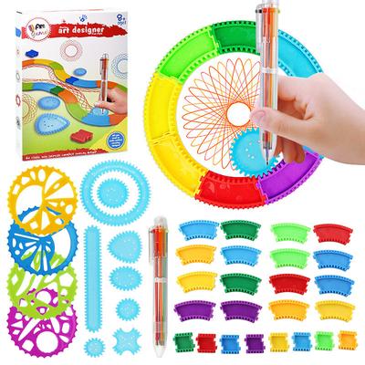 Kouzelné květinové pravítko Dětská umělecká kreslící šablona Ruler Intelligence Stationery with Scratch Paper Varianty květinových pravítek