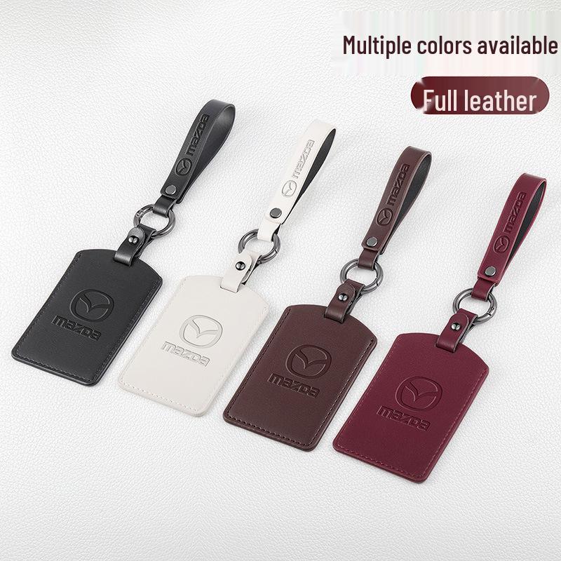 Mazda EZ6 Card Key Cover: 2025 Model, NFC Genuine Leather Protection Case, EZ-60 Buckle