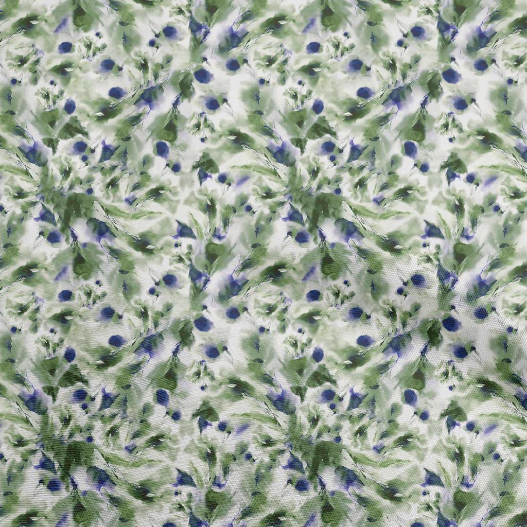 oneOone Țesătură din bumbac Flex Blue2 Țesătură florală cu acuarelă abstractă pentru cusut țesături artizanale imprimate la oarde 40 inch