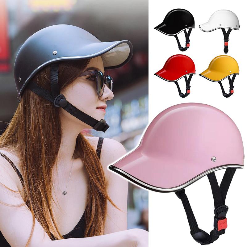 Fashion Vintage Baseball Cap Ultralight Helmet Motorcycle Accessories Bicycle Scooter Open Face Half Helmet Men Women