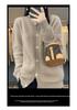Round Neck Outer Autumn Knit Sweater & Pure Wool Cardigan for Women - New Style Solid Color Top 2023
