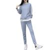 Women's Plus Size European & American Casual Sportswear Set - Autumn/Winter Long Sleeve Sweatshirt Two-Piece Set.