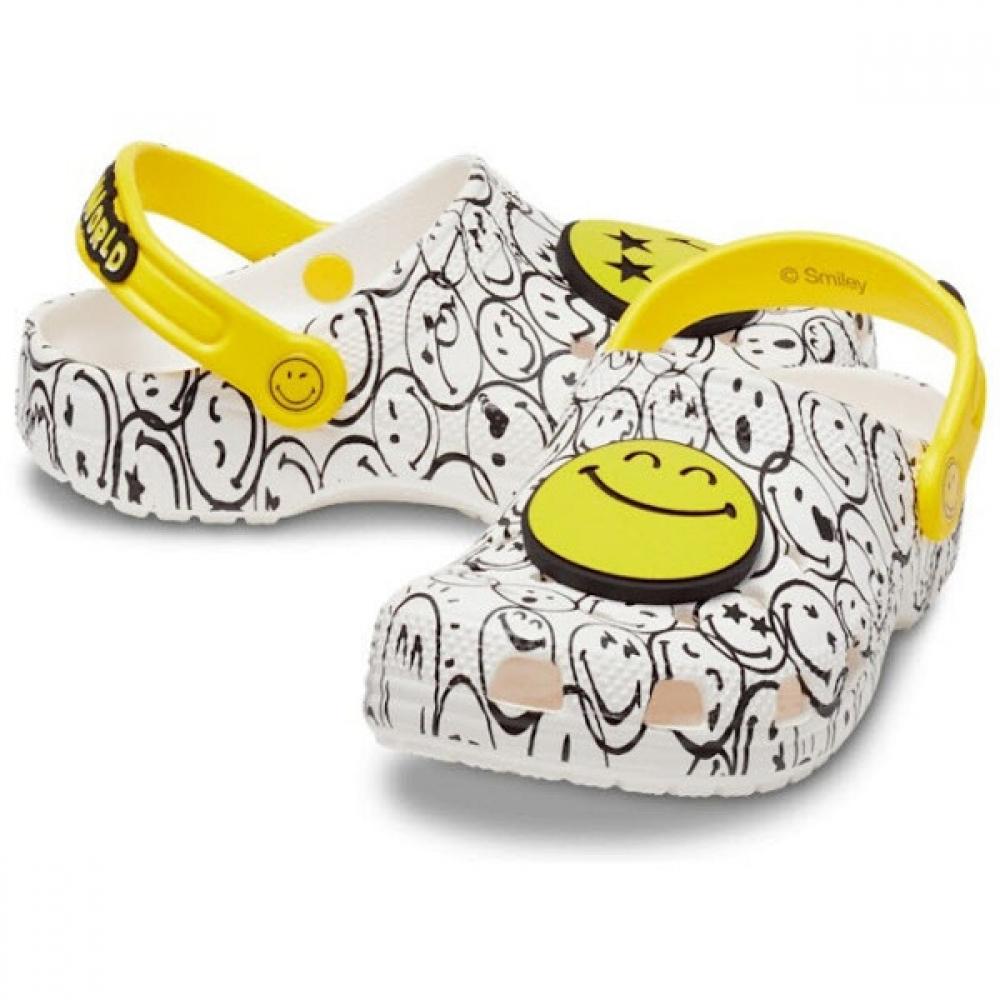 

Сандалии-тапочки Crocs Skies Tqj 207978 94s Classicsmileyworldcharmclogk Whi Mlti 175