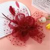 Feather Fascinator Hat Tulle Top Hat For Bridal Shower And Theme Parties Cocktail Party Gathering Dressingup Headpiece