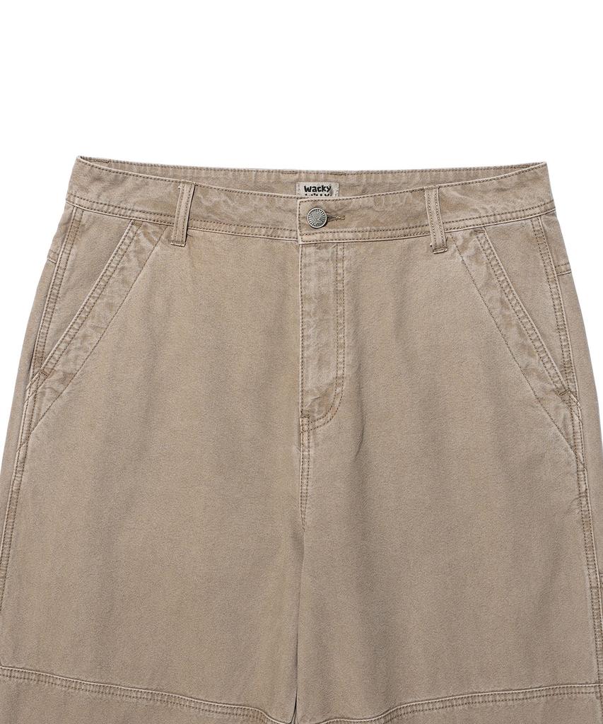 WACKY WILLY Straight Wash Cotton Pants Beige