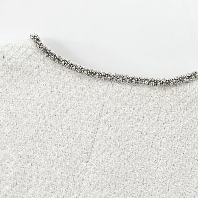 Kaslead New Arrival Women's Clothing Fashion Fengshui Diamond Decorative Velvet Coat Skirt 1246799 1246949