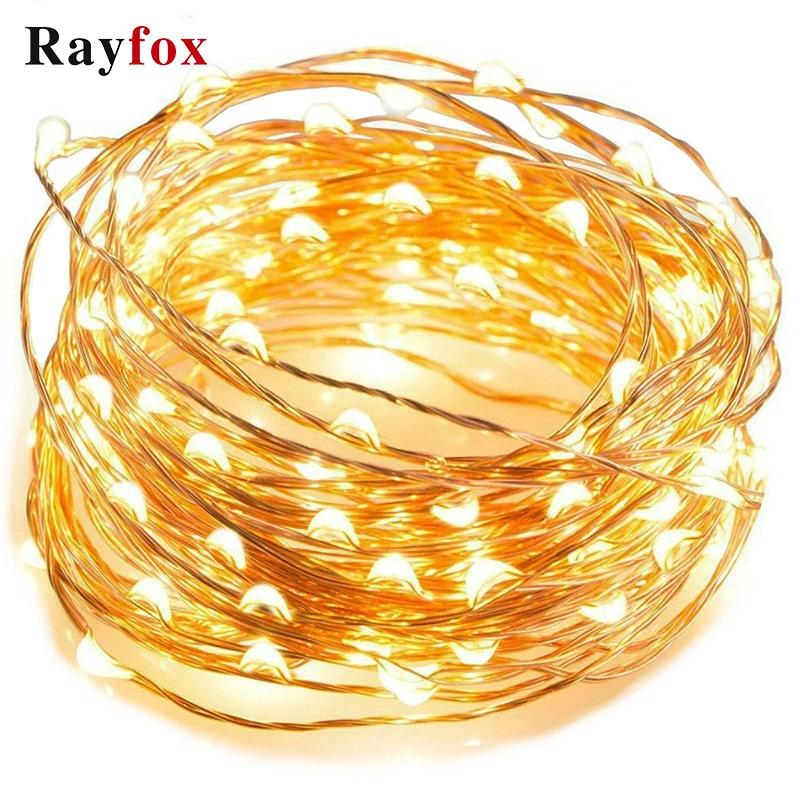 New LED String lights Copper Wire Holiday lighting Fairy Garland For Christmas Tree Wedding Party Decoration Merry Christmas