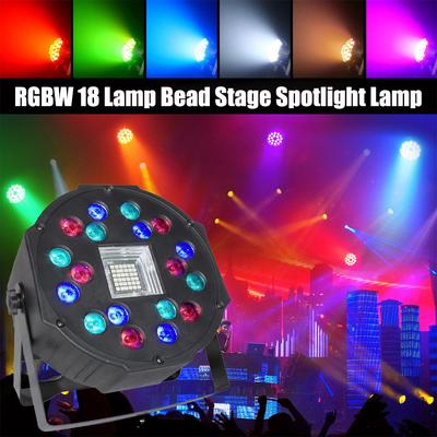 18LED Stage Light DMX512 Control Full Color Flat Par Light Stage Uplight 18LED for Holiday DJ Party Wedding Club Event Lighting