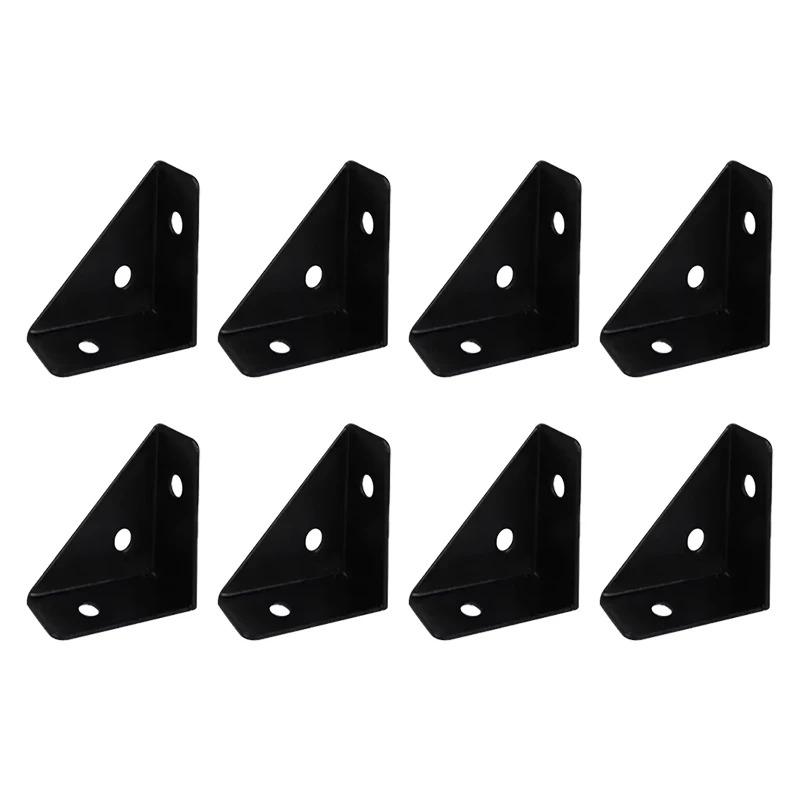 4/8PCS Heavy-duty Steel Angle Brackets,90° Right Angle Support,Triangle Corner Brackets,Durable Furniture Reinforcement Bracket
