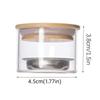 Round Nail Brush Cleaner Cup Transparent Glass Brushes Washing Cup  Acrylic Brushes