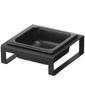 Yamazaki Pet Food Bowl W15 X X Food and Water 5815 Stand, Black, Approx. D15.5 H6cm, Tower, Bowl,