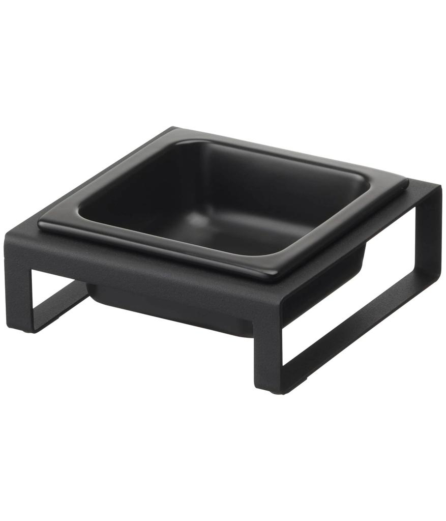 Yamazaki Pet Food Bowl W15 x x Food and Water 5815 Stand, Black, Approx. D15.5 H6cm, Tower, Bowl,