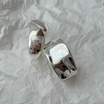 Accessories Women's Fashion Irregular Round Alloy Bracelet Exaggerated Wide Face Spring Opening Bracelet
