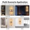 Clear Crystal LED Wall Lamp G9*2 Bulb Stainless Steel Wall Lights For Foyer Bedroom Aisle Dining Room 220V Gold Sconces