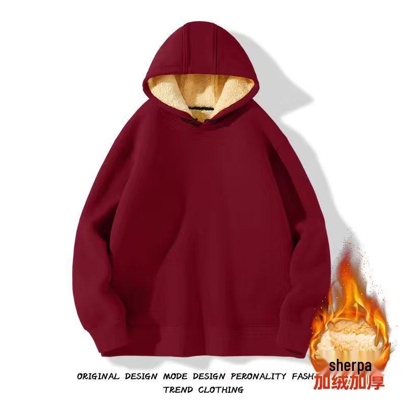 Boys' Winter Lambswool Hooded Jacket - Trendy Japanese Style, Versatile, Casual, and Artistic.