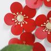 1Set Paper Flowers DIY Artificial Red Floral Wall Art Paper Flower Decoration for Wedding