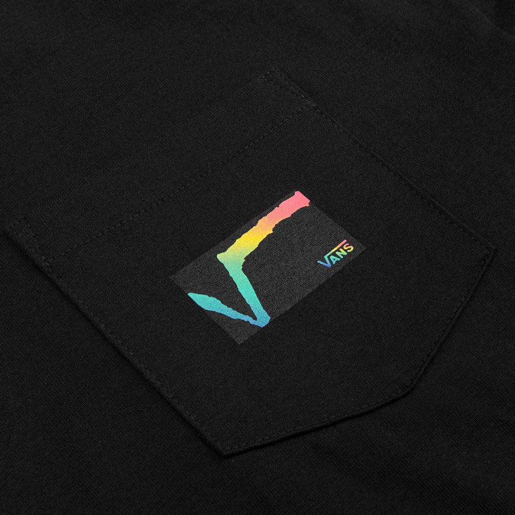 Vans Rainbow Fun Logo Loose Round Neck Short Sleeve T-Shirt Unisex Tops Black VN0A5H84BLK