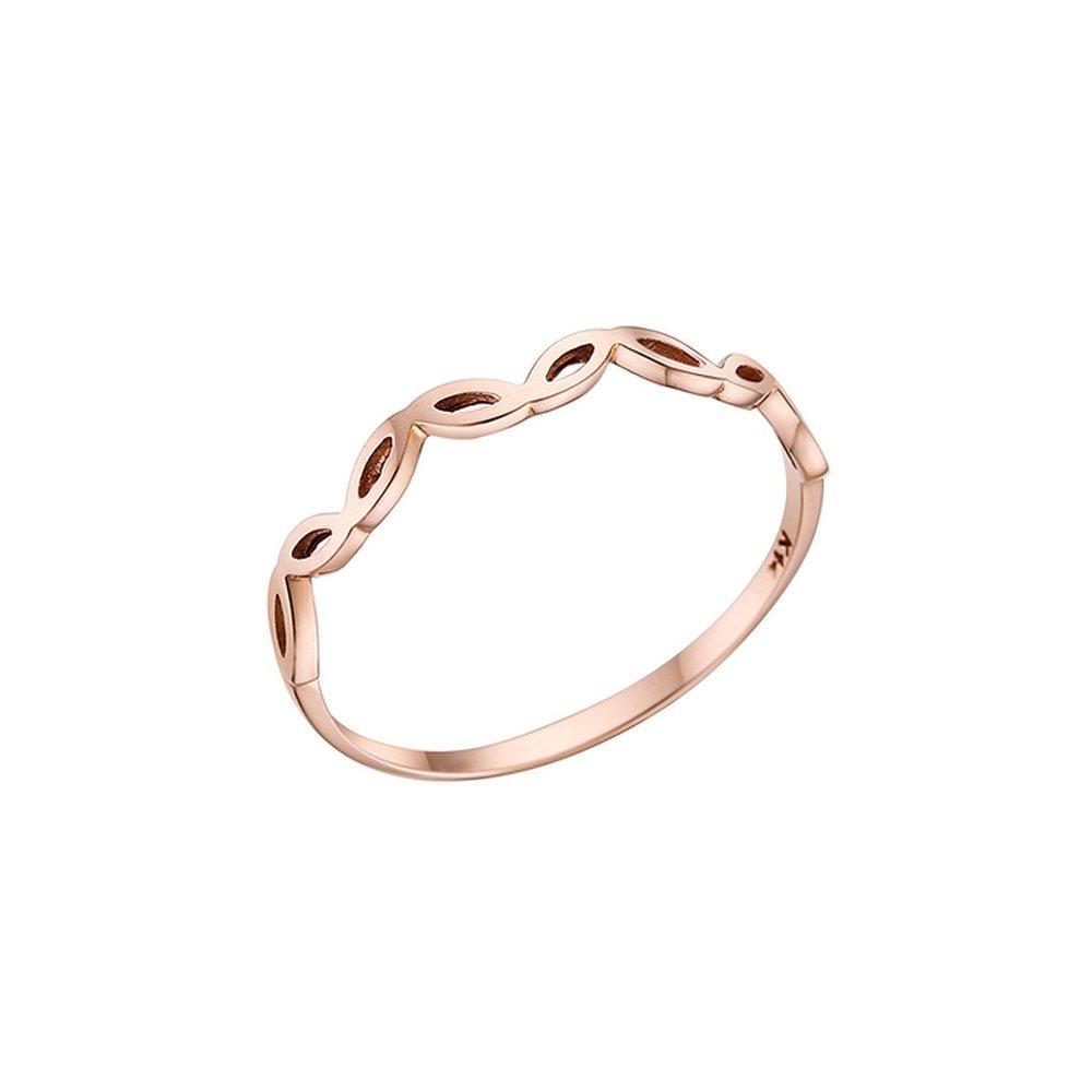 14K 18K Leaf Line Layered Ring