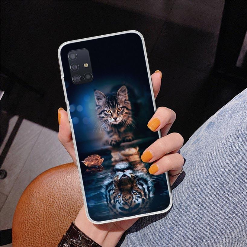Cool Animal Big Cat Tiger Phone Case For Samsung Galaxy A52 A32 A22 A12 A51 A31 A50S A30S A20S A10S Note 20 Ultra 10 Plus S10 A7