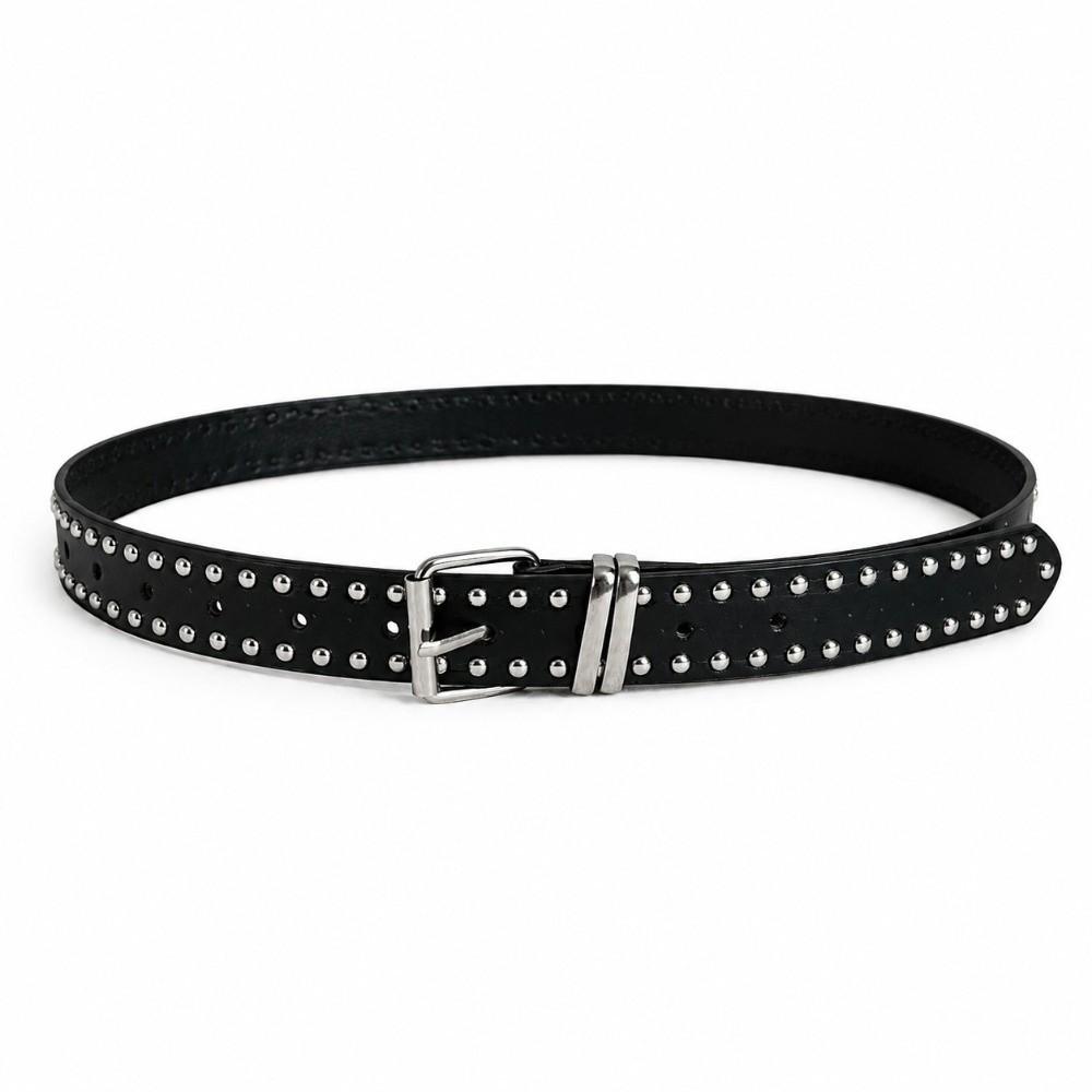 Adjustable Women's Rivet Belt PU Leather Decorative Jeans Belt New Buckle Belt for Skirt