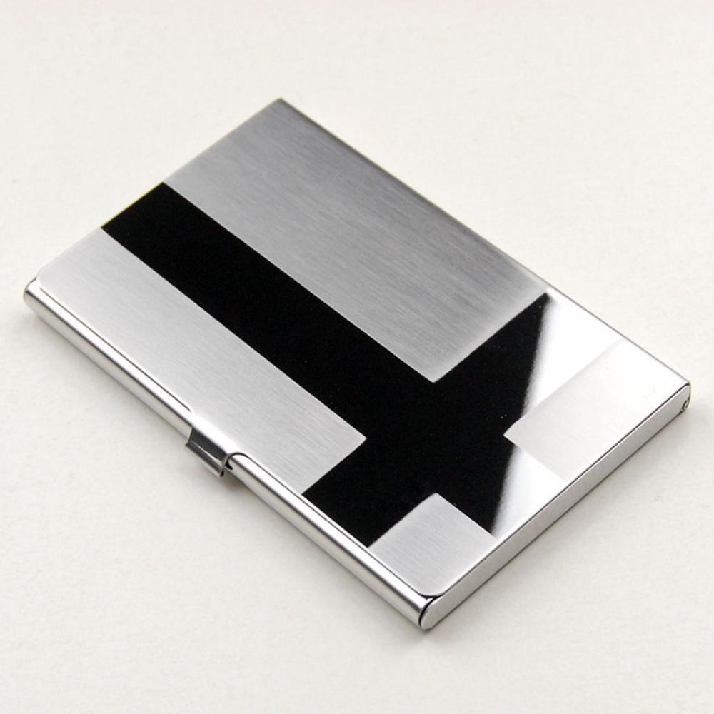 Suporte de Cartão de Aço Inoxidável Alumínio Elegante para Negócios Leve Suporte de Cartão de Identificação Estojo de Cartão Tendência para Networking