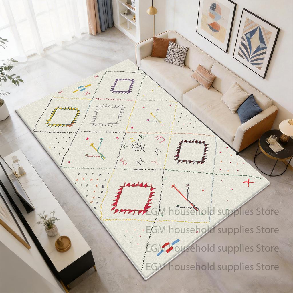 Ethnic style Rug Assorted Colorful Geometric Tribal Pattern Home Decor Carpet Non-Slip washable study Floor Mat customizable