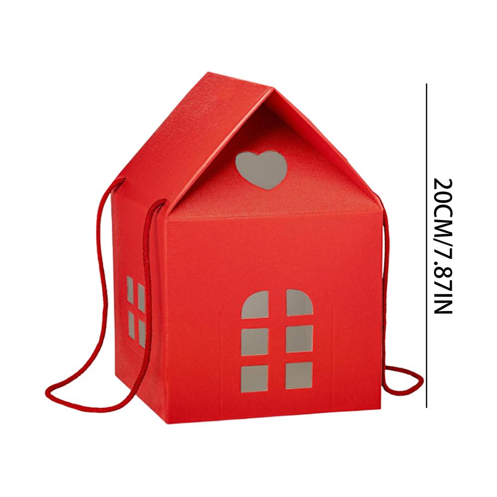 Christmas Cottage Gift Box 3D Pop-up Christmas House Paper Snack Container Holiday Candy Wrapping Box For Chocolate Fruits