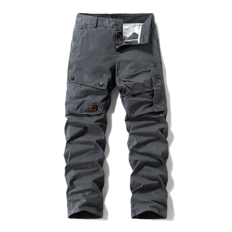 Men's Multi-Pocket Cargo Pants, Export Surplus, Autumn/Winter Thickened American-Style Casual Fashion Trendy Straight-Leg Trousers