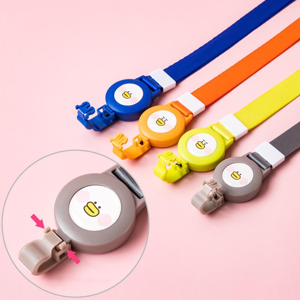 Cartoon Bus Card Protection Cover Hang Rope Card Holder Oil Painting Card Case Pull Badge Holders