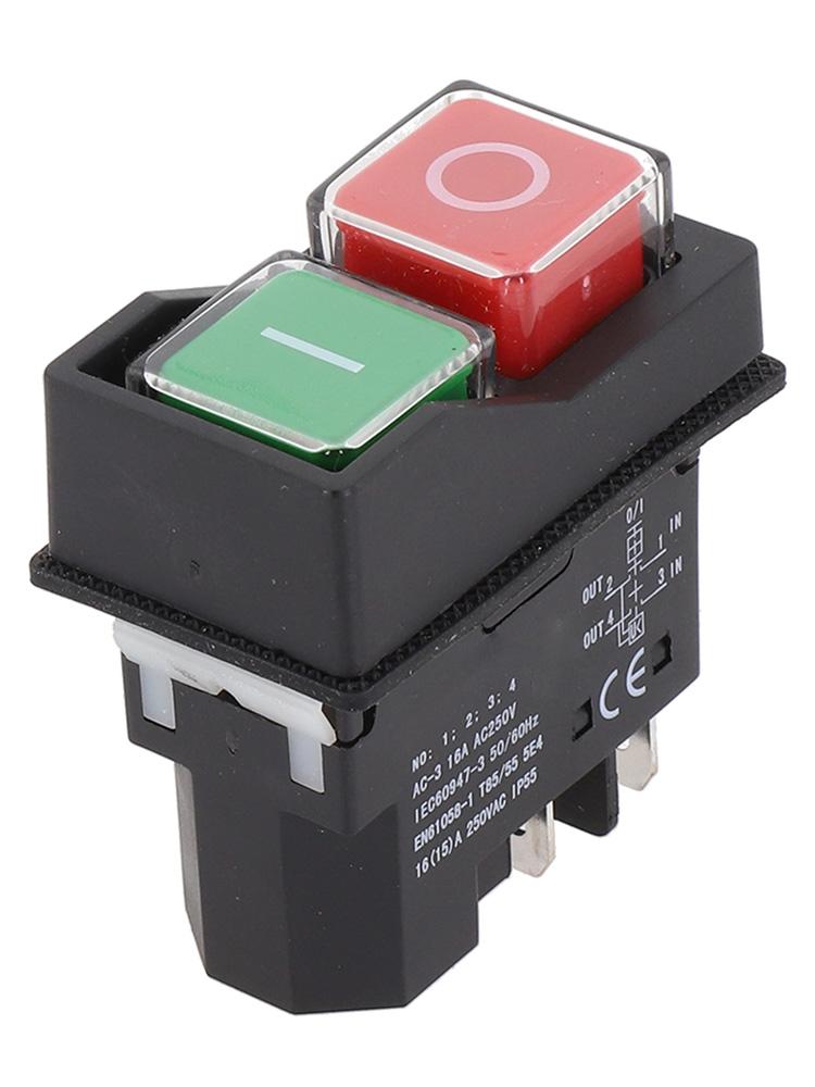 A smart choice for garden machinery this waterproof electromagnetic push button switch offers safety and reliability