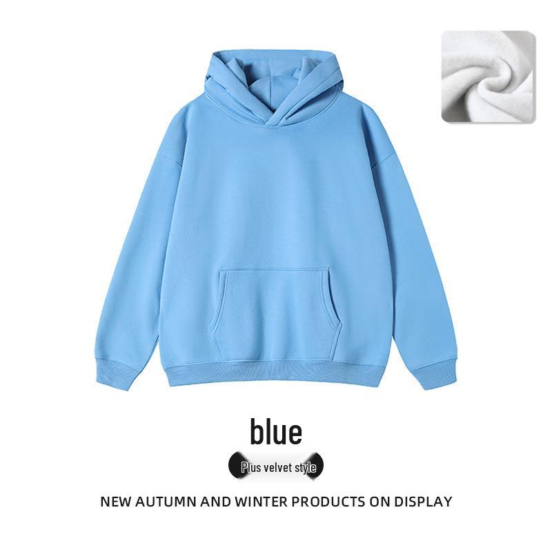 2025 Versatile Solid Color Loose Hooded Sweatshirt for Women - Korean Style Fleece Long Sleeve Jacket (Spring/Autumn)