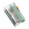 Portable Floss Pick Dispenser with 10 Floss Automatic Pop-Up Dental Flosser Case Reusable Refillable Travel Floss Stick Holder Container Box