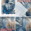 Set Of 2 Flat Printing Window Curtains Blue Blooms Digital Printed Polyester Drapes Festive Home Wall Yard Use Curtain Made