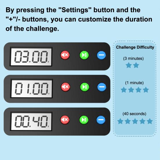 Kids Educational Puzzle Toy with Timer Hand-Eye Coordination Logic Training Puzzle Challenge Board Game Toddler Brain Teaser Puzzle Game Box