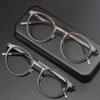 Denmark Ultralight Glasses Frame Men Women Fashion Retro Round Screwless Eyeglasses Titanium Acetate Oculos Classic Design 9704