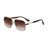JYL TS Men's Semi-Rimless Retro - Double-Bridge Sun-Protective Trendy CY-98379