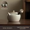 Clay Tea-Boiling Set: Charcoal Stove & Side-Handled Pot for Outdoor & Household Use.