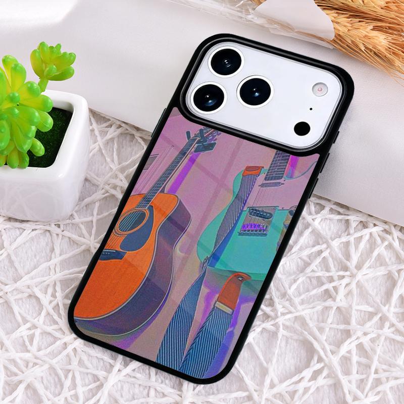 Guitar Music Phone Case for iPhone 17 Air 16 15 11 12 14 13 Pro Max Shockproof Cover
