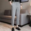 Summer Main Promotion of Thin Men's Casual Pants Striped Micro-elastic Comfortable Nine-point Pants Men's Slim-fitting Pants
