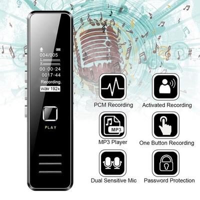 Mikro malý skrytý diktafon MP3 odposlouchávací zařízení hlasové 32GB