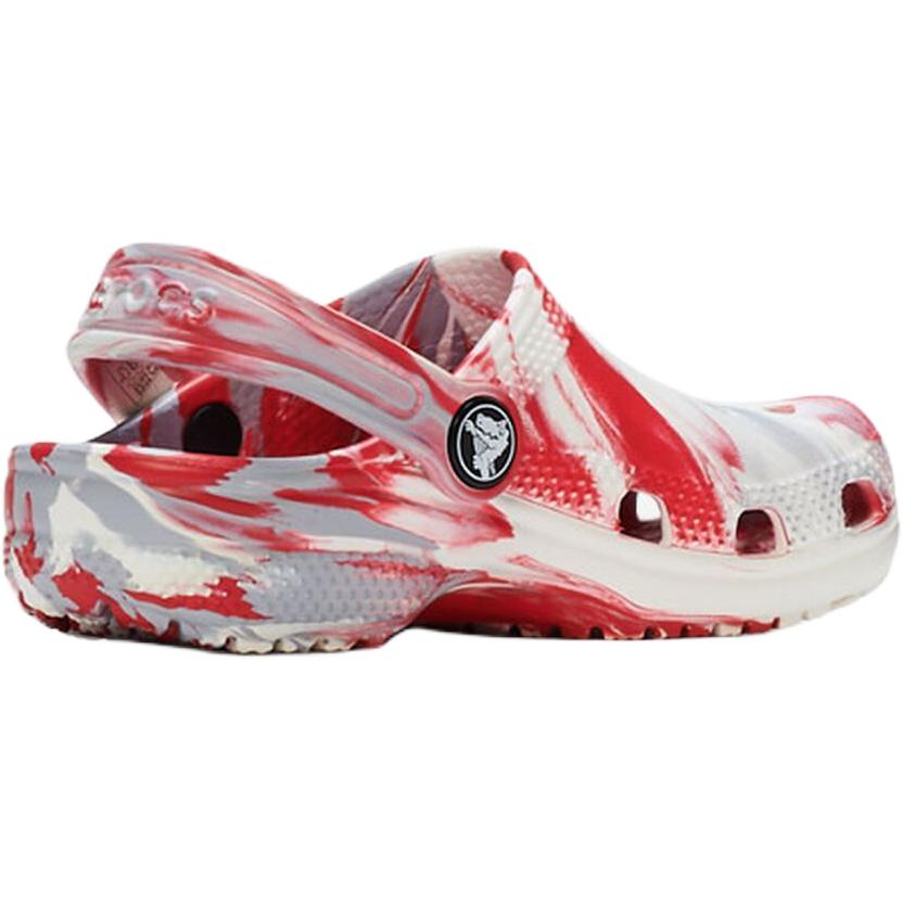 Crocs Classic Clog Comfortable Soft Non-Slip Durable Low-Top Toddler Shoes Baby Shoes White Gray Red 206838-1AZ
