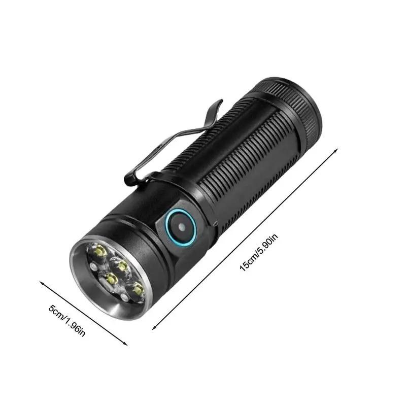 Tragbarer Suchscheinwerfer für den Außenbereich, 1600 lm, Taschenlampe mit Typ C-Aufladung, wasserdicht, für Notfälle im Haus und Camping
