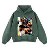 Oversized Hooded Cotton Sweatshirt With Batik Print Vintage Streetwear Men Winter Loose Fit